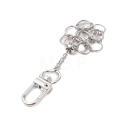 304 Stainless Steel Macrame Chain Pouch Empty Stone Holder Pendant Decoration HJEW-JM02081-1