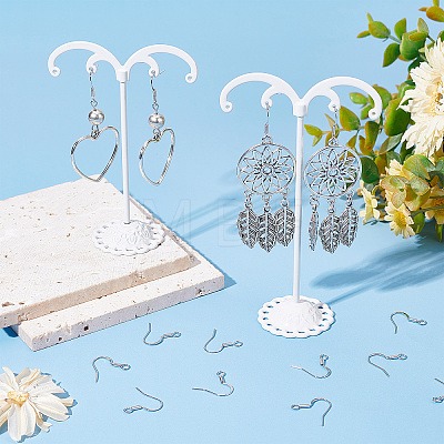100Pairs Brass Earring Hooks KK-CN0001-78-1