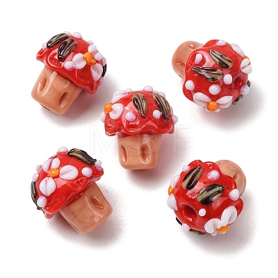 Handmade Bumpy Lampwork Beads LA-CBAE4A5-02B-1