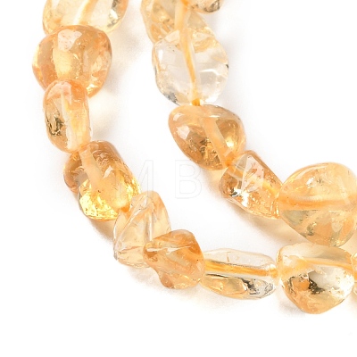 Heated Natural Citrine Beads Strands X-G-P497-01C-39-1