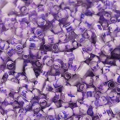 Two Tone Inside Colours Transparent Glass Seed Beads SEED-C004-05J-1