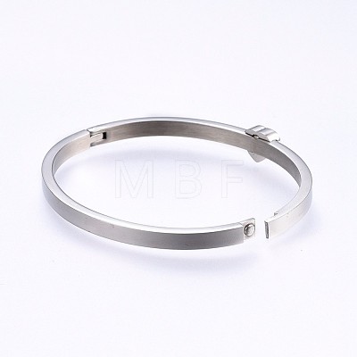 304 Stainless Steel Bangles BJEW-P222-08P-1