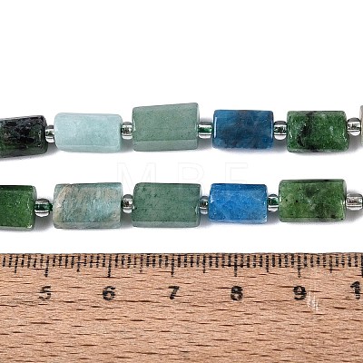 Natural Ruby in Zoisite & Flower Amazonite & Green Aventurine & Apatite Beads Strands G-Q614-01A-03-1