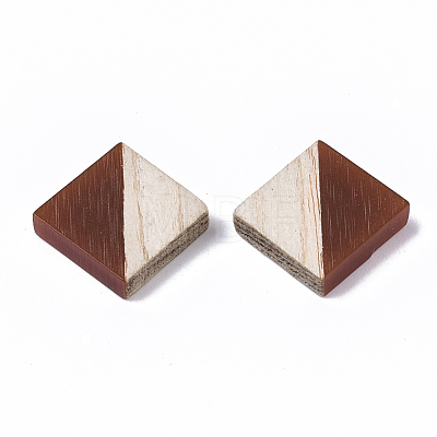 Resin & Wood Two Tone Cabochons RESI-R425-03-1