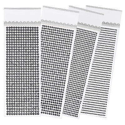 4 Sheets 4 Styles Acrylic Self Adhesive Stickers DIY-GF0014-71D-1