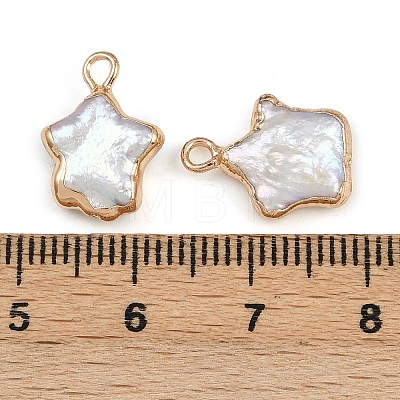 Natural Keshi Pearl Pendants KK-D423-07G-1