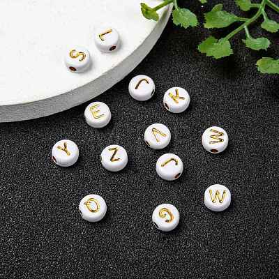 Plating Acrylic Beads PACR-YW0001-08G-1