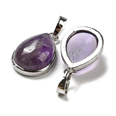 Natural Amethyst Pendants G-I358-B19-1
