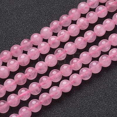 Natural Rose Quartz Beads Strands GSR6mmC034-1