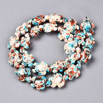 Synthetic Turquoise Dyed Beads Strands G-P507-05A-1-1