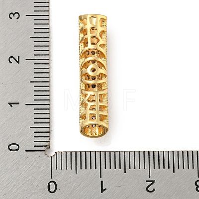 Brass Micro Pave Clear Cubic Zirconia Beads KK-G493-12G-01-1