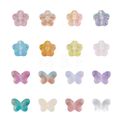 80Pcs 16 Style Transparent Glass Beads GLAA-PJ0001-05-1