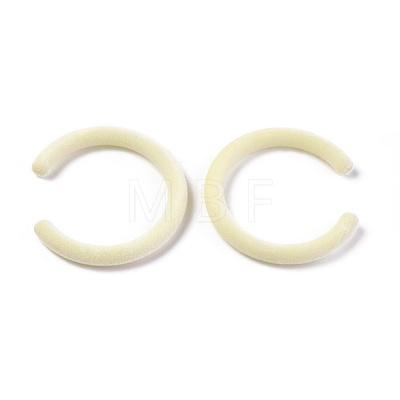 Flocky Acrylic Beads X-OACR-L010-C-09-1