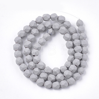 Spray Painted Non-magnetic Synthetic Hematite Beads Strands G-T116-16-11-1