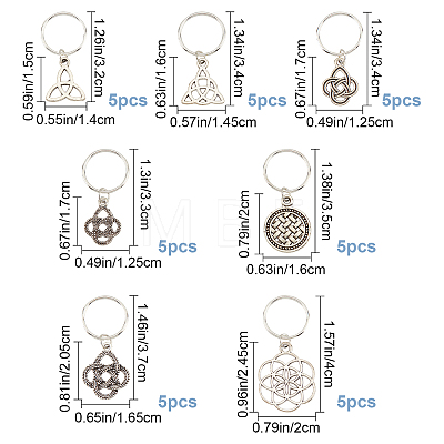 7 Bags 7 Styles Alloy Dreadlocks Beads OHAR-CP0001-08-1