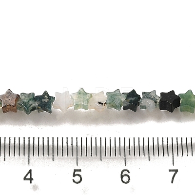 Natural Moss Agate Beads Strands G-G085-B17-01-1