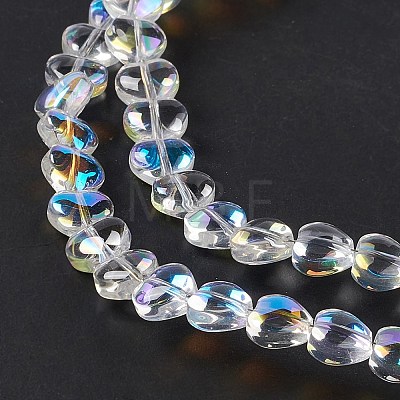 Transparent Electroplate Glass Beads Strands EGLA-E030-01H-1