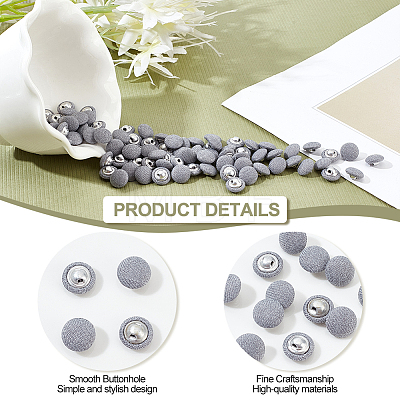  100Pcs 1-Hole Aluminum Buttons DIY-NB0007-77A-1