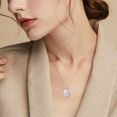 Natural Freshwater Pearl Pendants PEAR-WH0011-002B-G-1