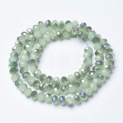 Electroplate Glass Beads Strands EGLA-A034-J4mm-F02-1