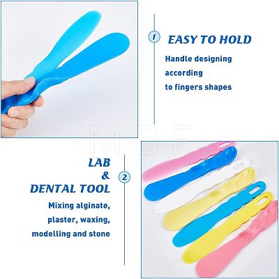 Olycraft 7Pcs 7 Style Plastic Spatulas Plastic Brushes AJEW-OC0002-82-1