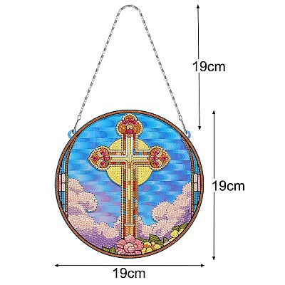 DIY Diamond Painting Hanging Pendants Decoration Kits PW-WG8D040-05-1