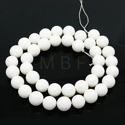 Round Shell Pearl Frosted Beads Strands BSHE-I002-8mm-08-1
