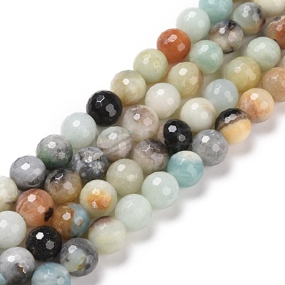 Natural Flower Amazonite Beads Strands G-E571-26C-1