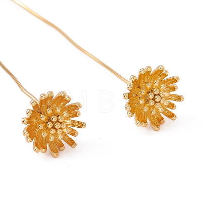 Brass Daisy Flower Head Pins LS-FIND-B009-09G-1