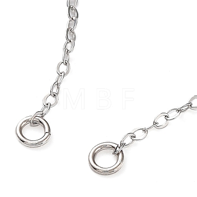 Rhodium Plated 925 Sterling Silver Cable Chains Necklace Makings STER-B001-03P-B-1