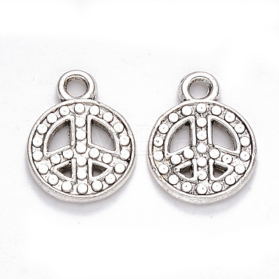 Tibetan Style Alloy Pendants TIBEP-S319-079AS-RS-1