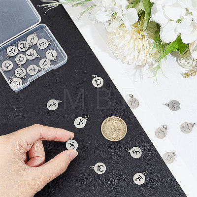 Unicraftale 24Pcs 6 Styles 304 Stainless Steel Charms STAS-UN0048-62-1