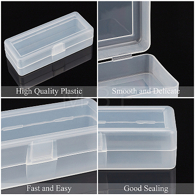 PP Plastic Box. Rectangle CON-WH0074-43-1