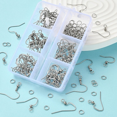 80Pcs 5 Style 304 Stainless Steel Earring Hooks STAS-YW0001-24-1