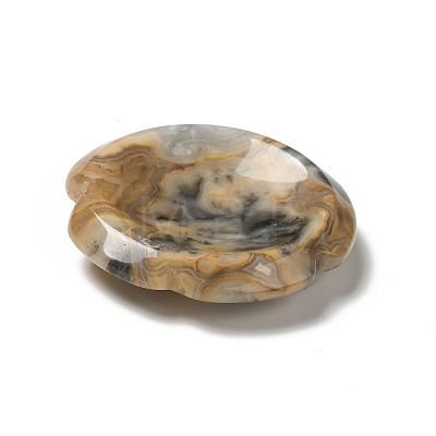 Natural Crazy Agate Worry Stones G-E586-01C-1