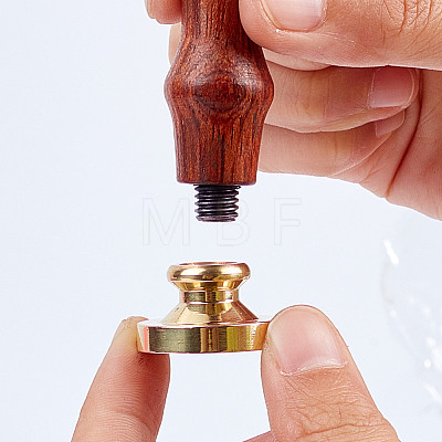 DIY Wood Wax Seal Stamp AJEW-WH0130-078-1