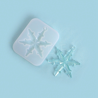 Christmas Theme DIY Snowflake Pendant Silicone Molds DIY-F114-29-1