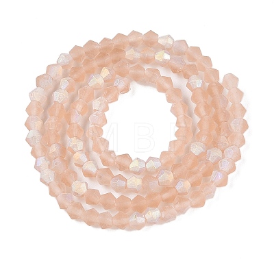 Imitate Austrian Crystal Bicone Frosted Glass Beads Strands EGLA-A039-T2mm-MB12-1