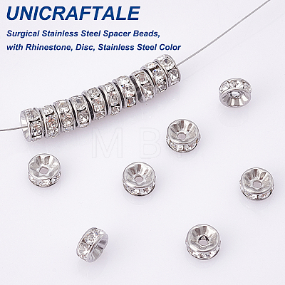 Unicraftale 316 Surgical Stainless Steel Spacer Beads RB-UN0001-08B-1