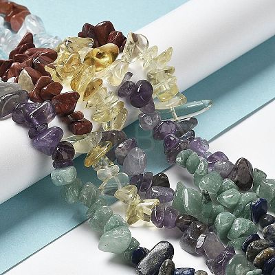 Chakra Natural Mixed Gemstone Chip Beads Strands G-M205-78-1