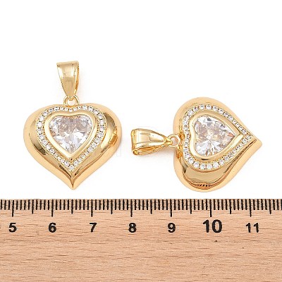 Brass Micro Pave Cubic Zirconia with Glass Pendants KK-L275-62G-02-1