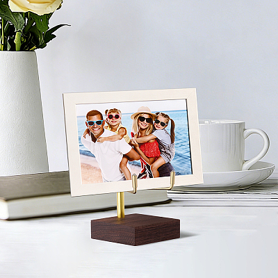 Iron Mineral Display Holder with Square Wood Bases ODIS-WH0331-79-1