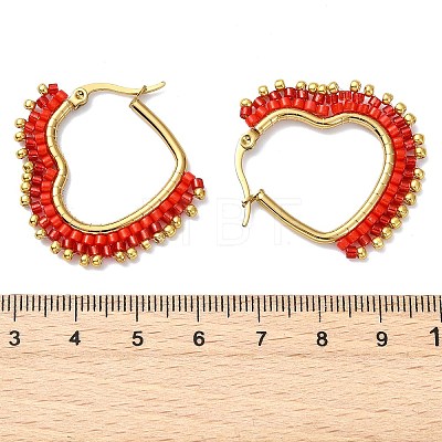 Glass Seed Hoop Earrings for Women EJEW-MZ00797-01-1