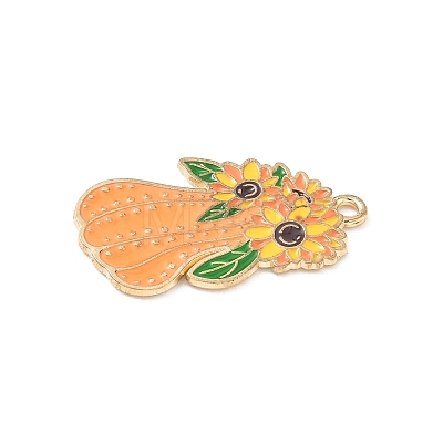 Thanksgiving Day Alloy Enamel Pendants ENAM-I076-01G-05-1