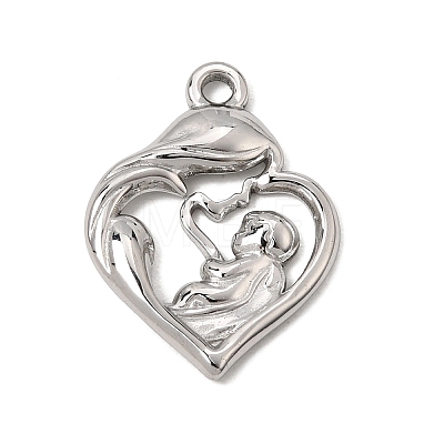 Mother's Day 304 Stainless Steel Pendants SA-CBA9B1E-12P-1