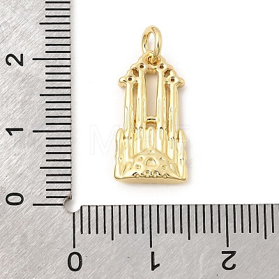 Brass Micro Pave Clear Cubic Zirconia Pendants KK-Z147-15G-1