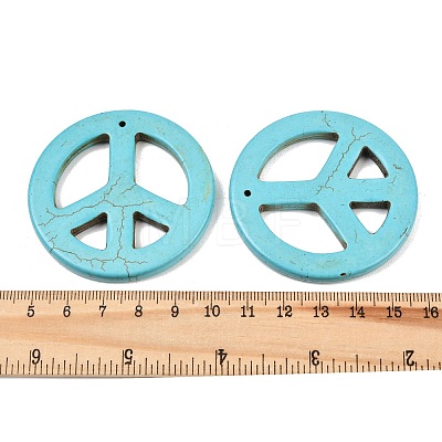 Synthetic Howlite Big Pendants X-TURQ-GP204-1-1