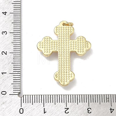 Brass Enamel with ABS Plastic Imitation Pearl Pendants KK-Z153-16G-04-1