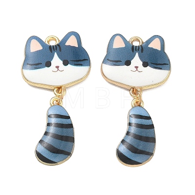 Printed Alloy Pendants ENAM-K076-45G-05-1