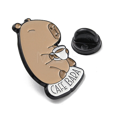 Capybara Theme Alloy Enamel Brooch JEWB-C023-10A-EB-1